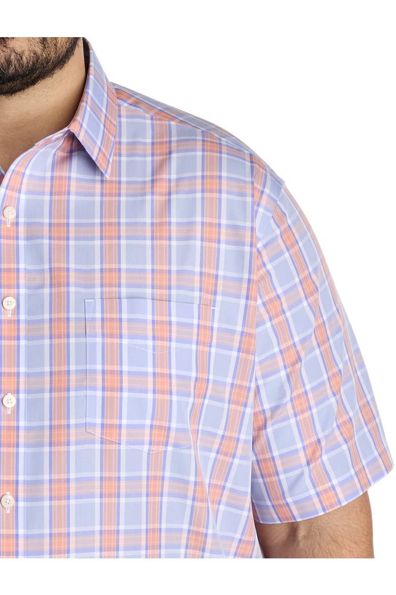 Big & Tall Ravenwood Plaid Sport Shirt, Alternate, color, BLUE