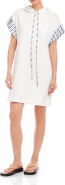 FIFTEEN TWENTY Dayna Contrast Detail French Terry Hoodie Minidress