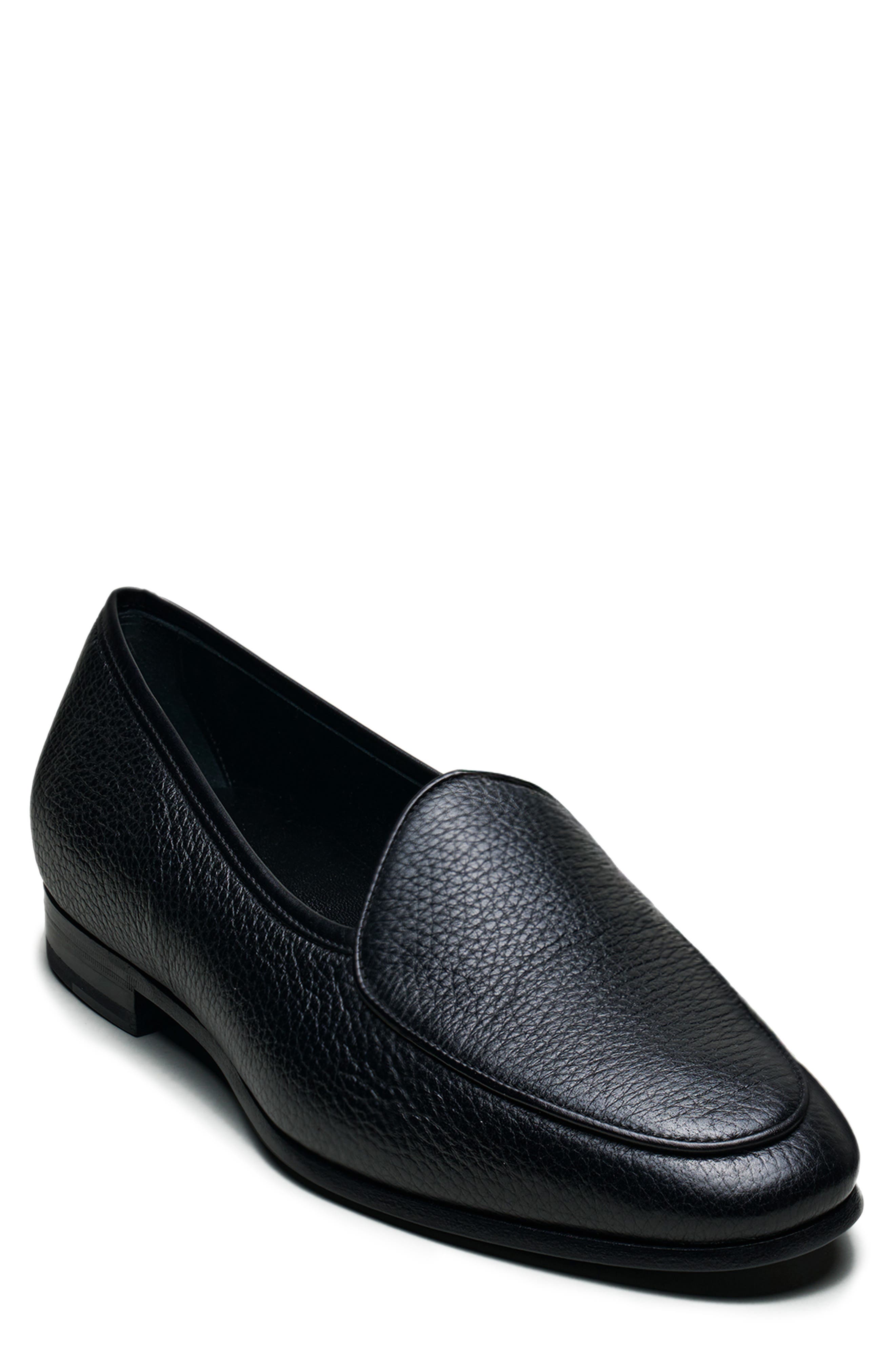 MORJAS The Belgian Loafer, Main, color, Black Deerskin