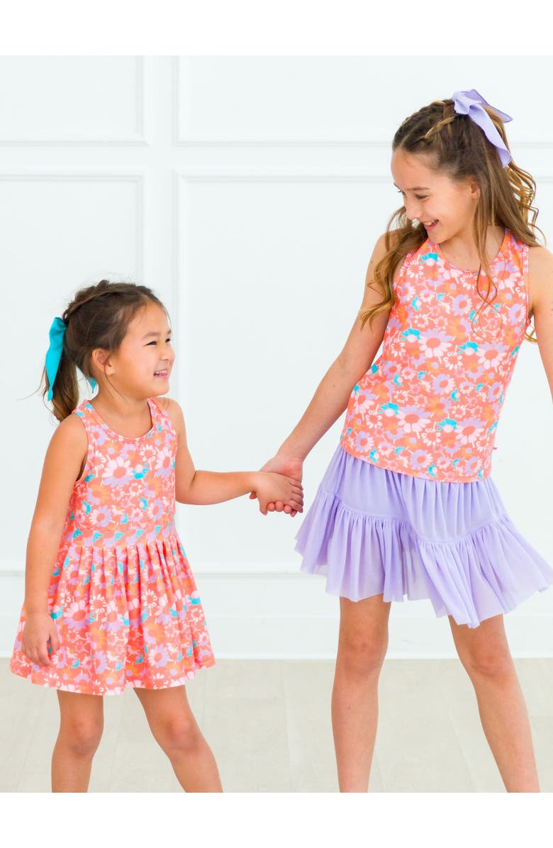 RuffleButts Girls UPF50+ Active Tulle Skort, Alternate, color, Lavender