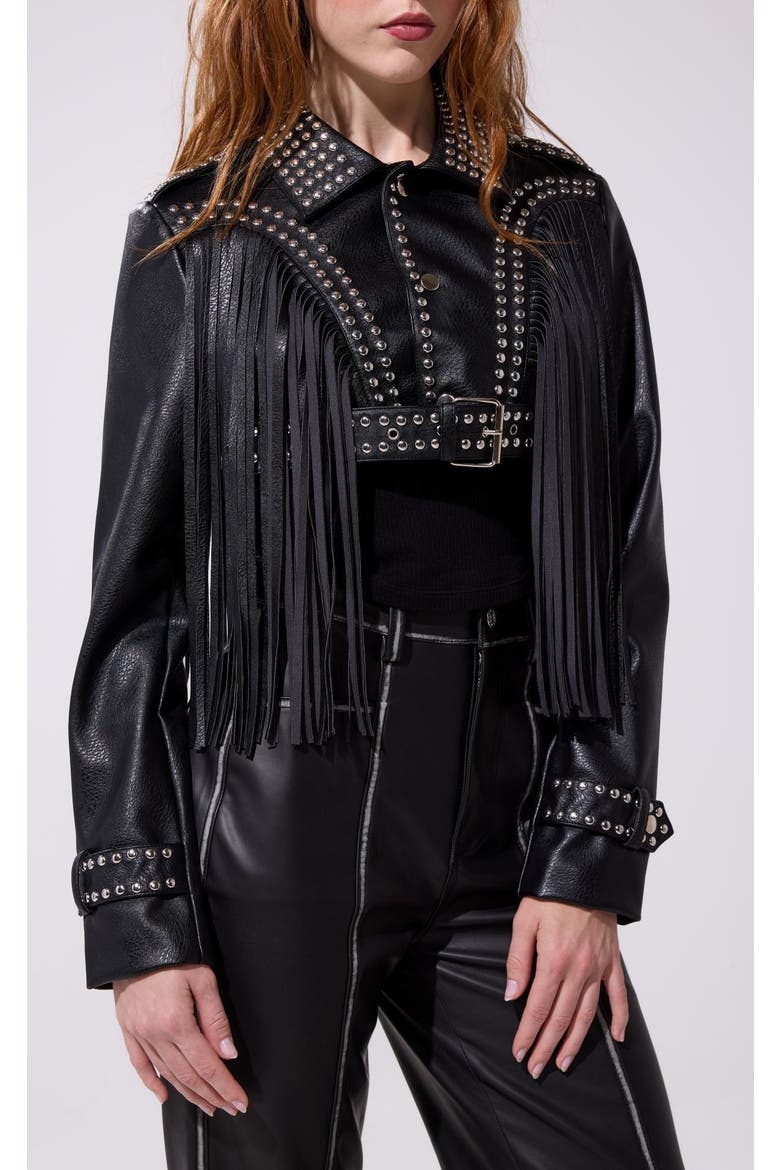 Oakly Fringe Jacket, Main, color, BLACK