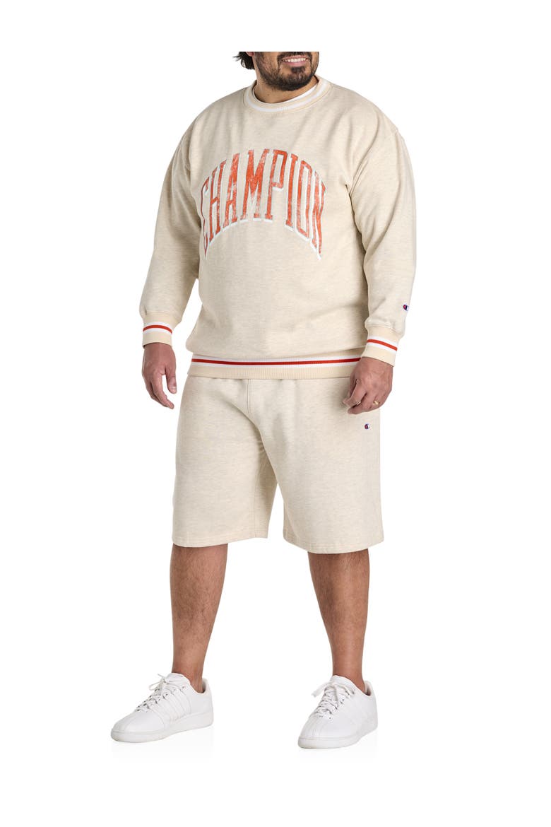Big & Tall Contrast Signature Sweatshirt, Alternate, color, BEIGE ORANGE