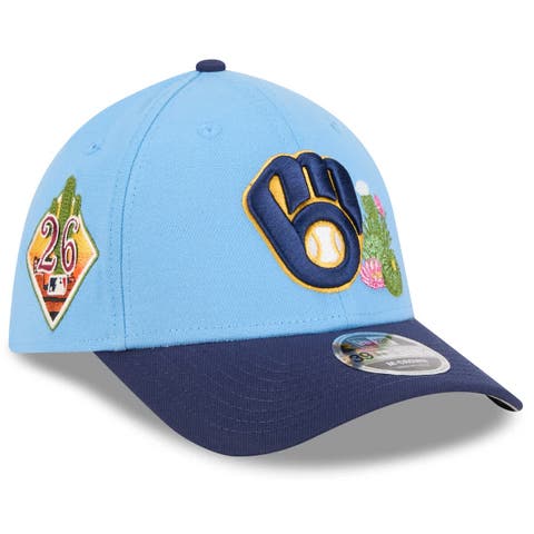 Men's New Era  Light Blue/Navy Milwaukee Brewers 2026 Spring Training M-Crown 39THIRTY Flex Hat