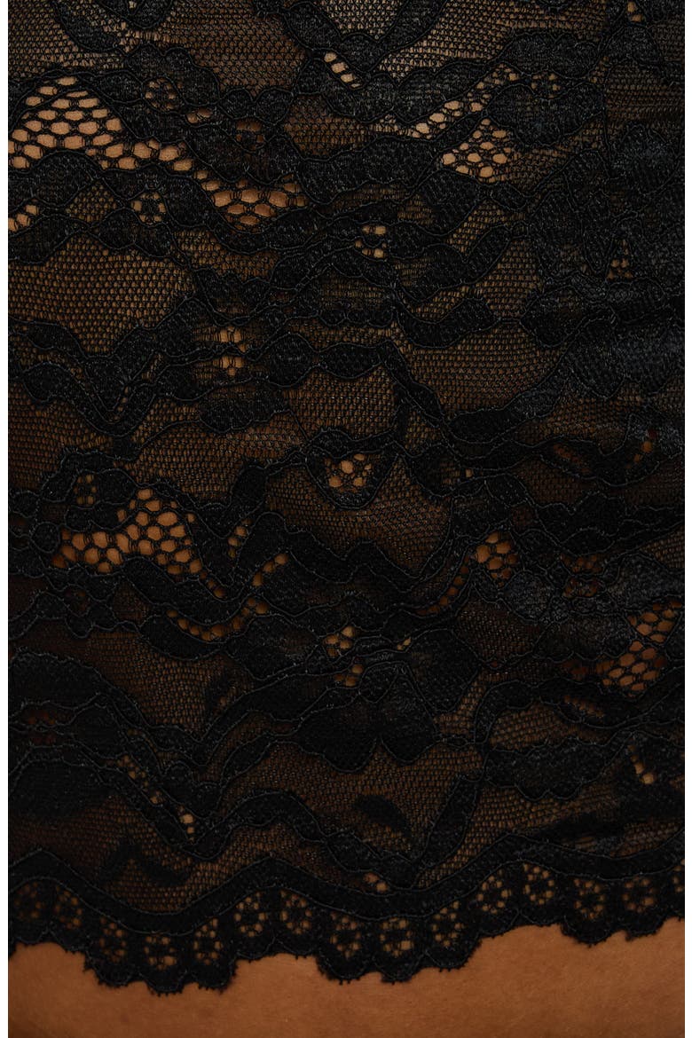 Quinbie Lace Short Sleeve Top, Alternate, color, BLACK