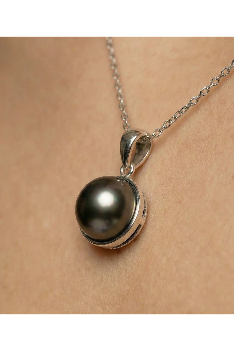 Tahitian South Sea Pearl Harriett Pendant, Alternate, color, White Gold