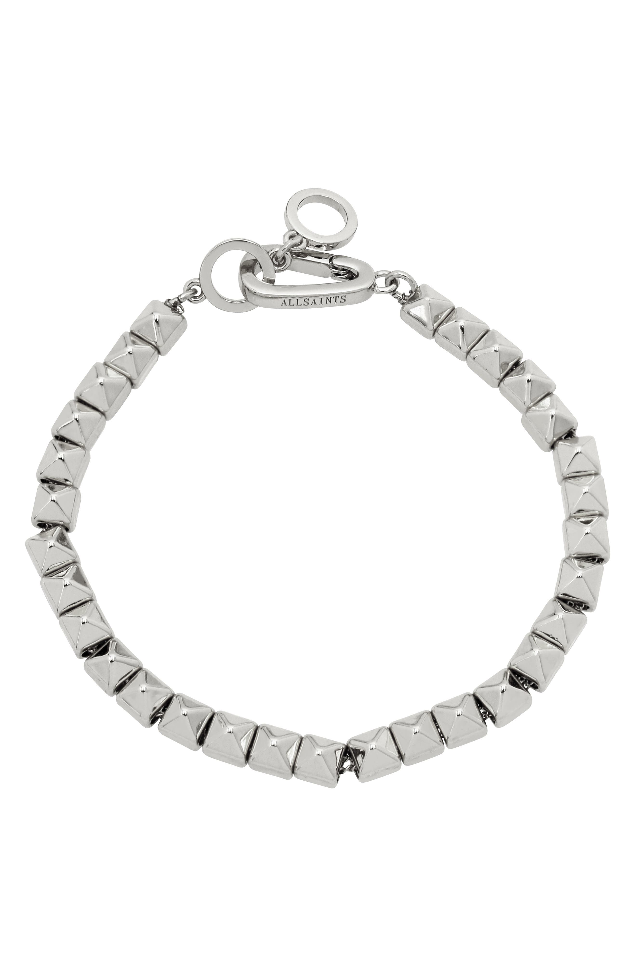 AllSaints Pyramid Flex Chain Bracelet