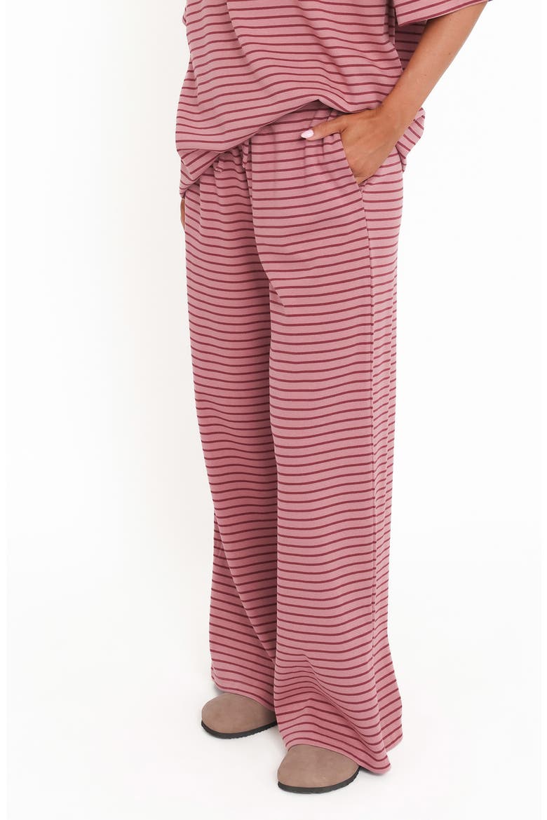Wilda Stripe Knit Drawstring Pants, Alternate, color, PINK RED STRIPE