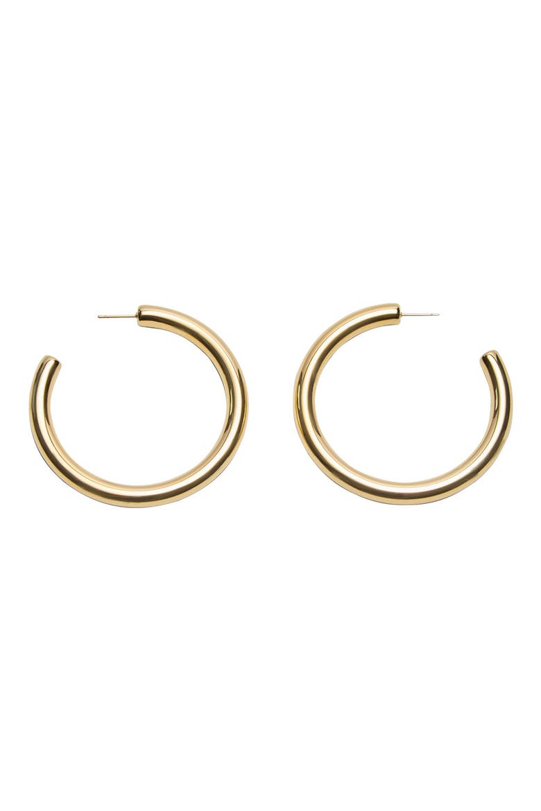 Chunky Hoop Earrings, Main, color, GOLD