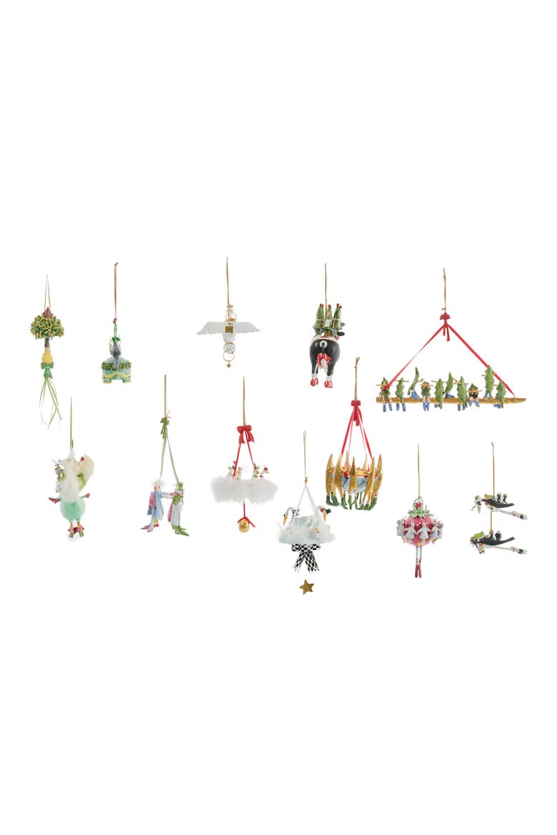 Patience Brewster 12 Days Christmas Ornament Set, Alternate, color, MULTI