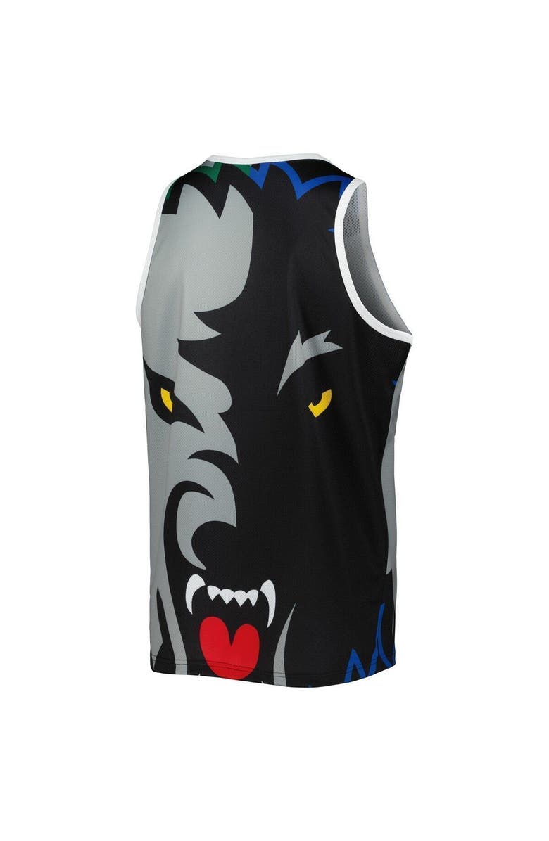 Mitchell & Ness Men's Mitchell & Ness Kevin Garnett Black/Gray Minnesota Timberwolves Sublimated Player Tank Top, Alternate, color,