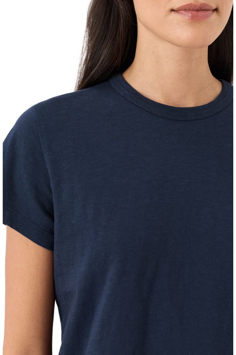 Organic Cotton Soft-Slub Essential Crewneck Tee, Alternate, color, Navy