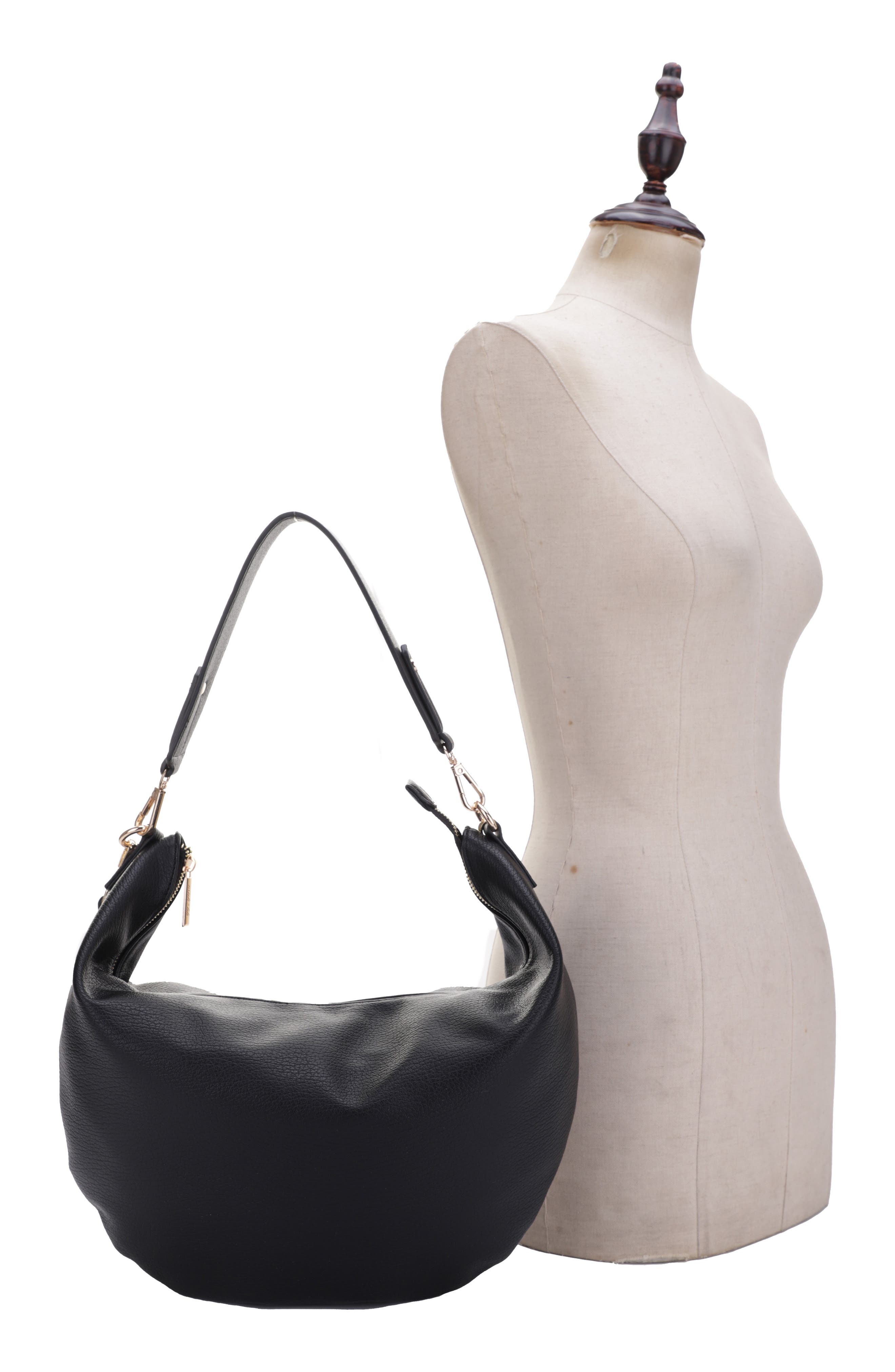 Mali + Lili Megan Recycled Vegan Leather Hobo Sling Bag, Alternate, color, 