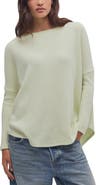 Free People Latte Blue Oversize Thermal Top