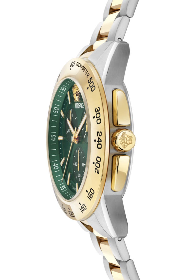 V-Sport Chrono Bracelet Watch, 44mm, Alternate, color, GREEN/ TWO TONE