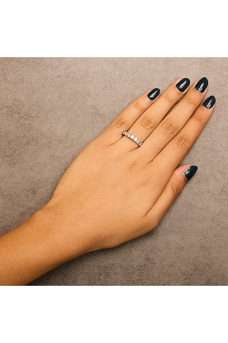 14K Gold 1.0 Ctw Diamond 7 Stone Band Ring, Alternate, color, White Gold
