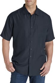 Harbor Bay by DXL Big & Tall Microfiber Comfort Grid Sport Shirt