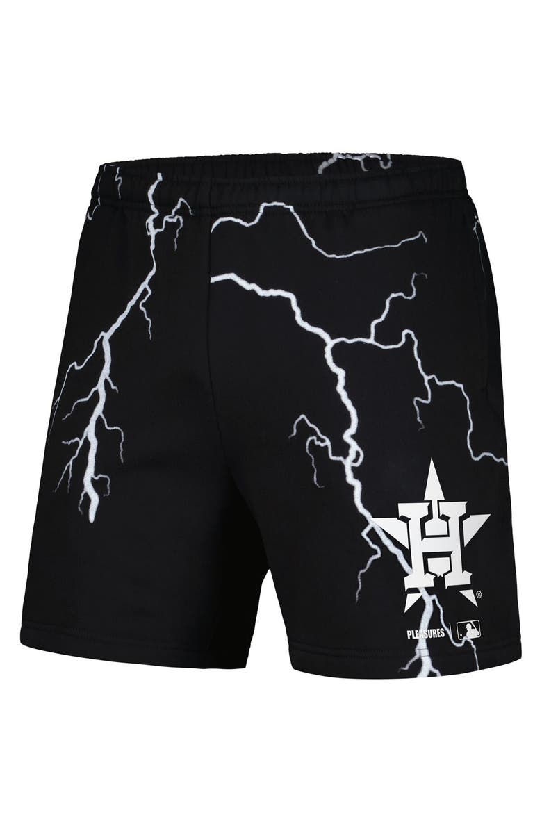 PLEASURES Men's PLEASURES Black Houston Astros Lightning Shorts, Alternate, color, Black