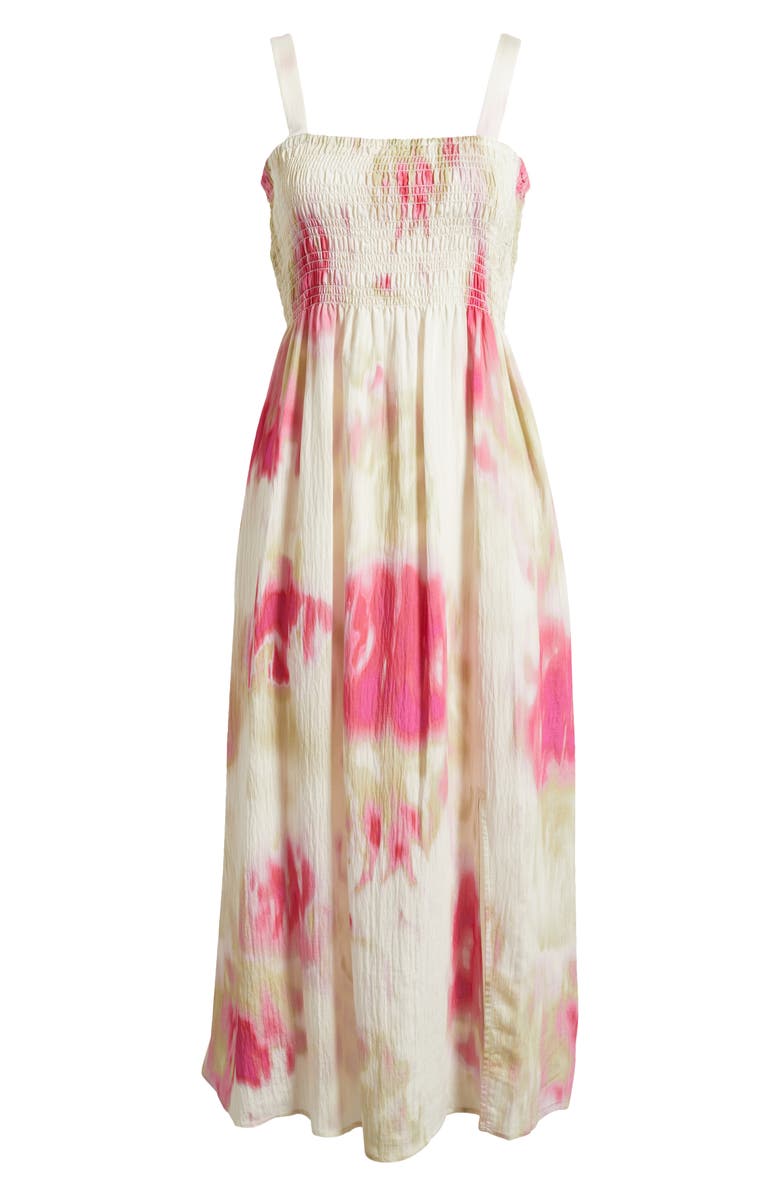 DKNY Print Rumple Voile Sleeveless Maxi Dress, Alternate, color, May Watercolor