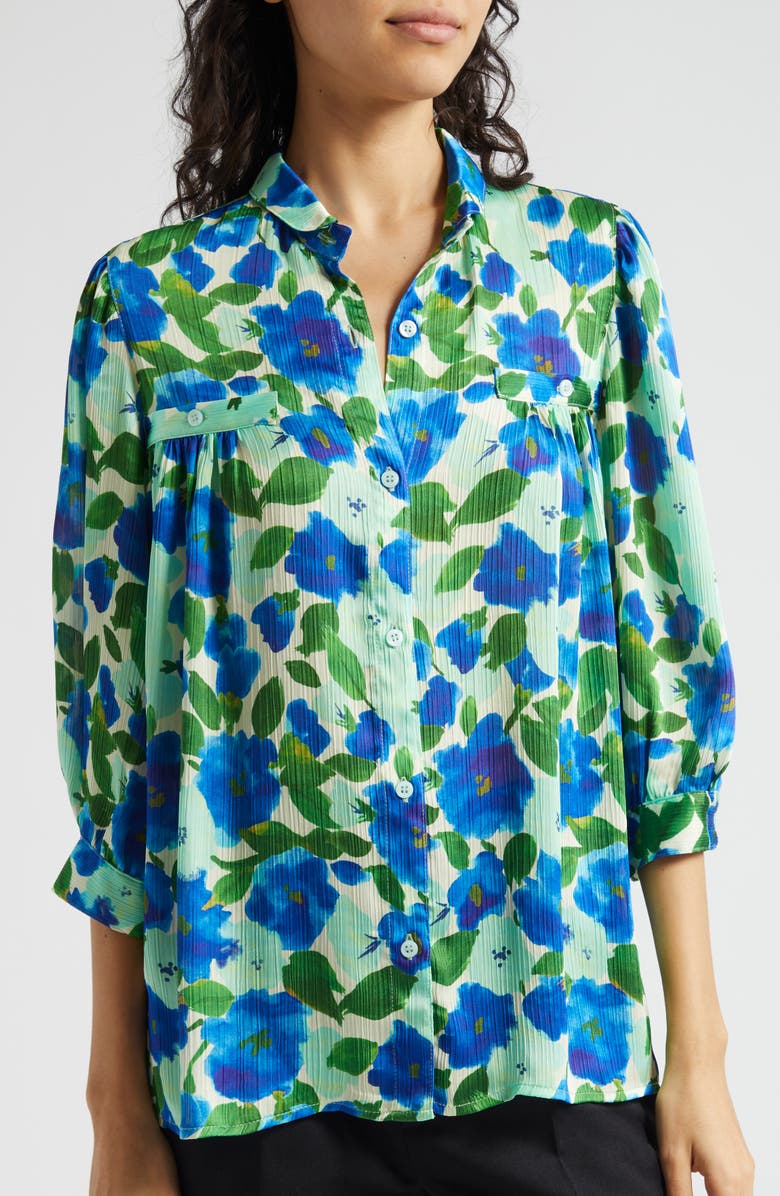 Smythe Floral Gathered Top, Alternate, color,