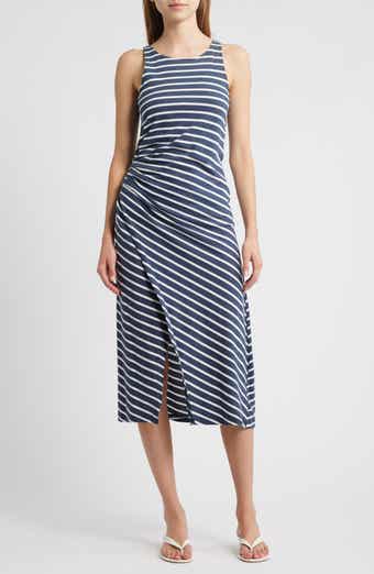 Rails Max Stripe Sleeveless Cotton Knit Midi Dress