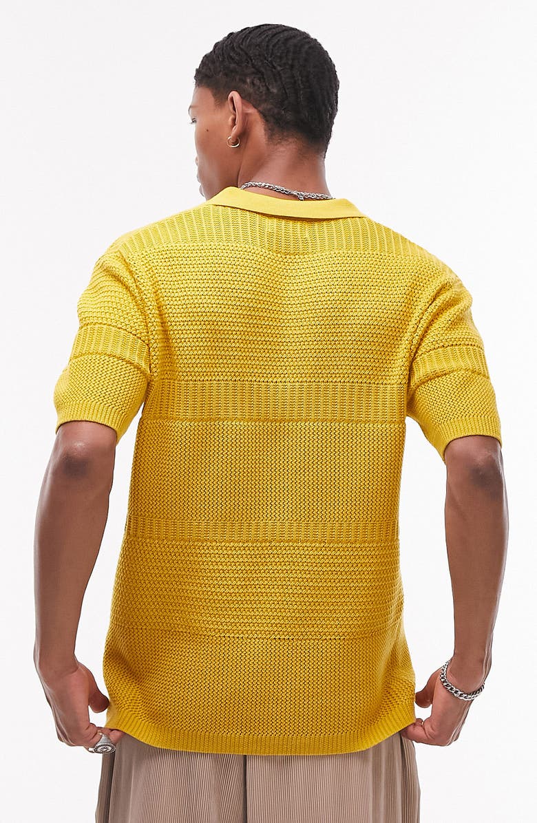 Topman Textured Knit Polo, Alternate, color,
