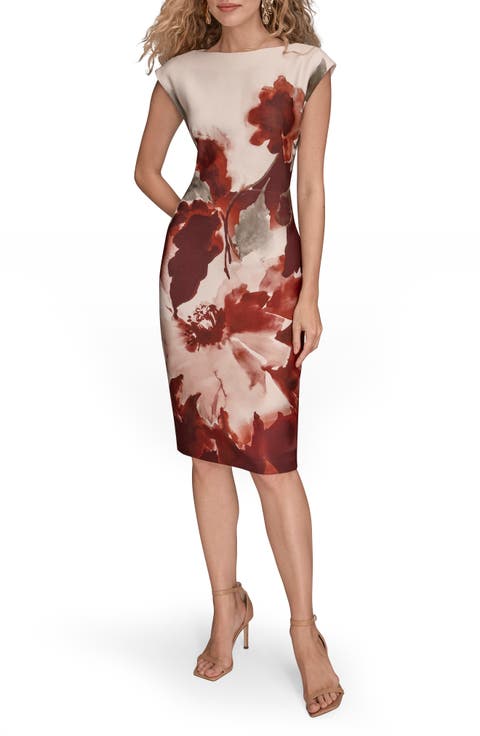 Cap Sleeve Sheath Dress