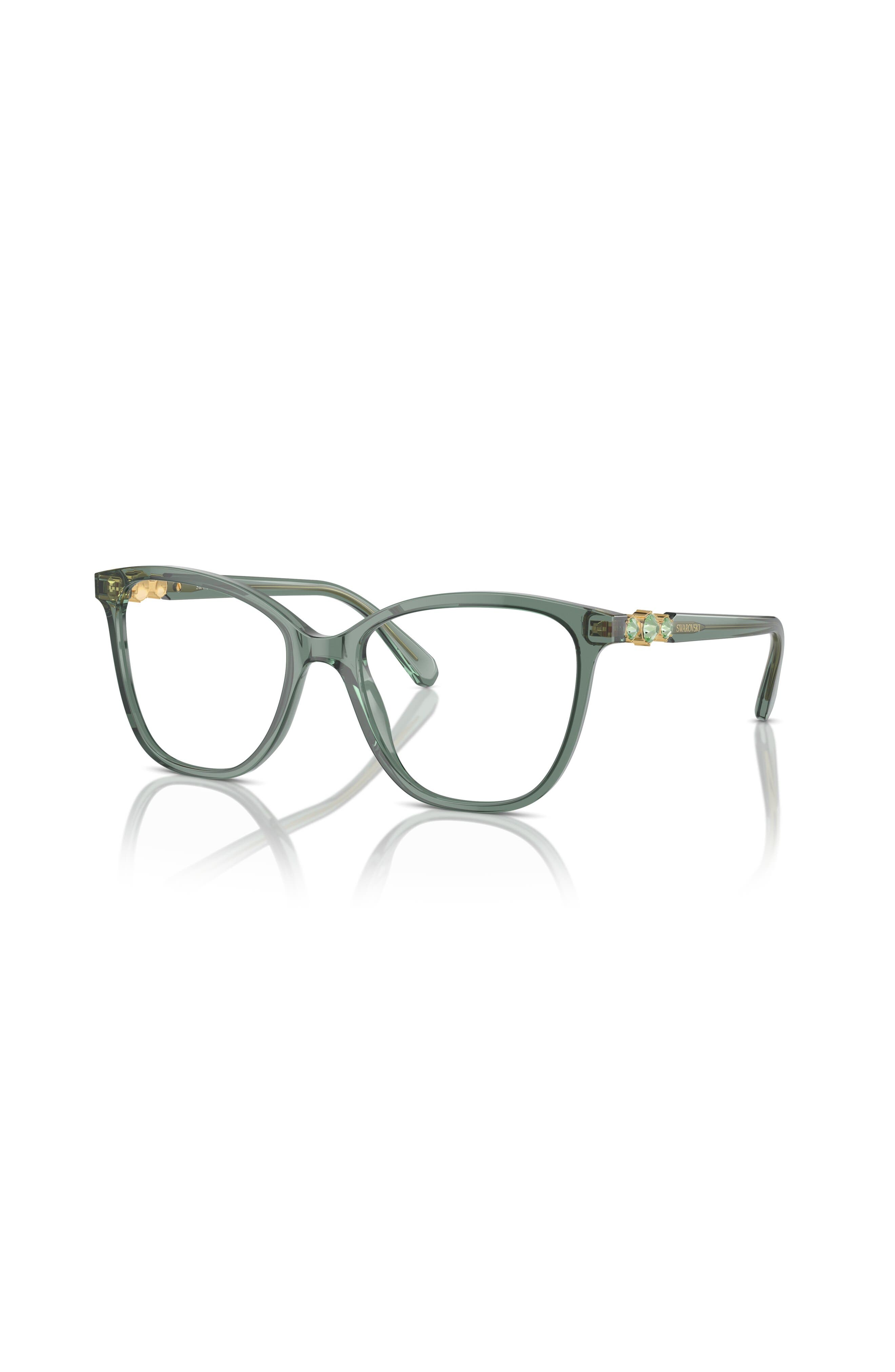Swarovski 54mm Square Optical Glasses In Metallic