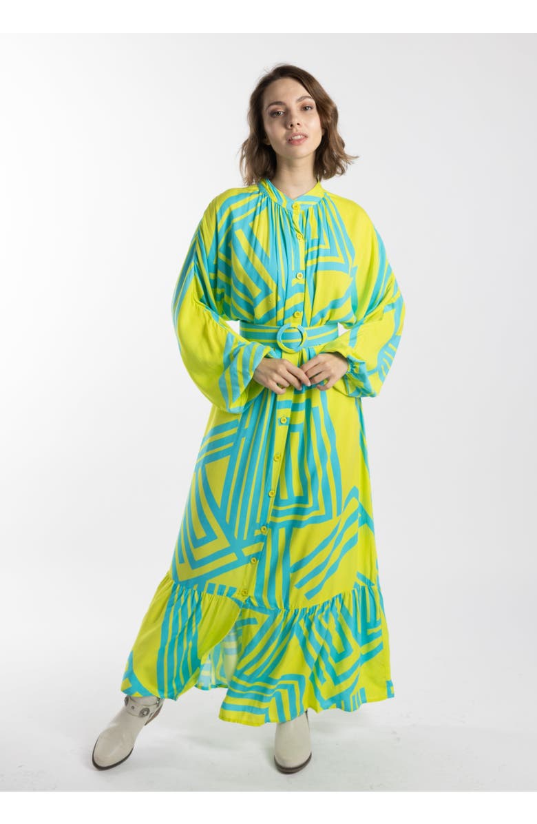 Le Fafo Laia Dress, Main, color, Blue Printed