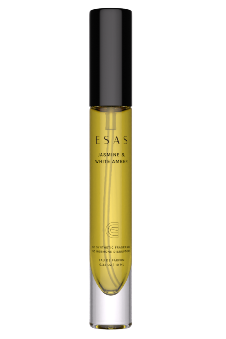 Jasmine & White Amber Organic Eau de Parfum - Jasmine & Creamy Vanilla, Main, color, 0.33 oz