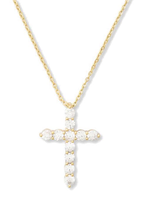 Oh She Fancy Small Cubic Zirconia Cross Pendant Necklace