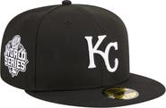 New Era Men's New Era Black Kansas City Royals Logo 59FIFTY Fitted Hat