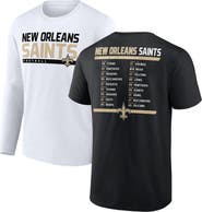 FANATICS Men's Fanatics Branded Black/White New Orleans Saints Two-Pack 2023 Schedule T-Shirt Combo Set
