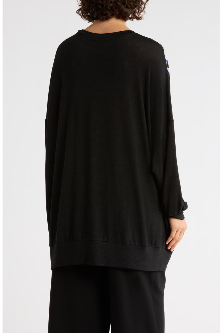 Print Boxy Top, Alternate, color, BLUE