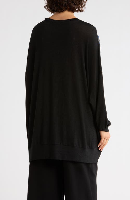Patrizia Luca Print Boxy Top In Blue