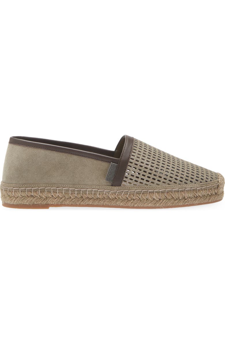 Brunello Cucinelli Perforated Espadrille, Alternate, color, C8850 Safari