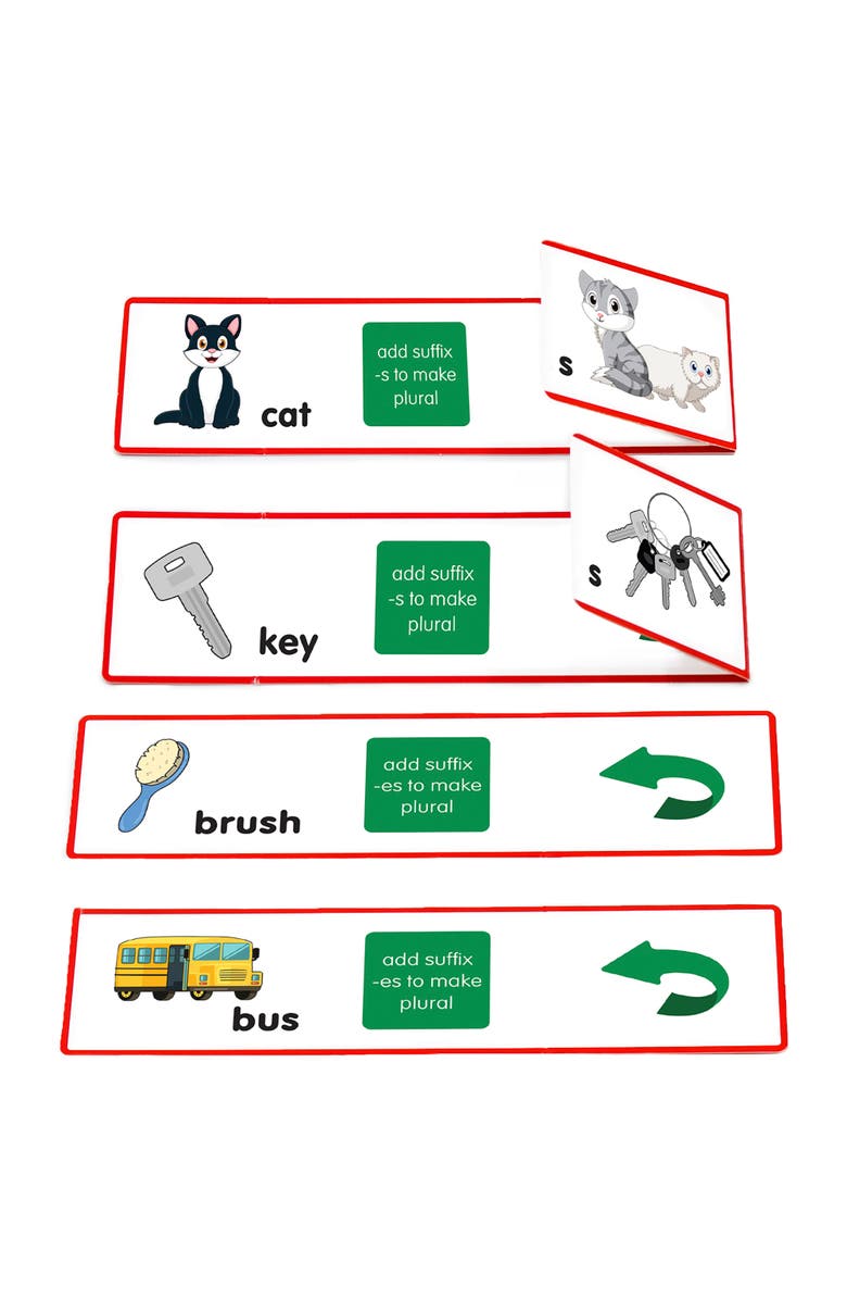 Junior Learning Suffix Flash Cards, Grade 1, Alternate, color, Multicolored