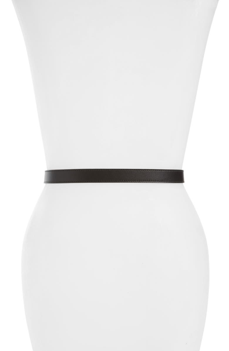 Gucci Double-G Buckle Calfskin Belt, Alternate, color,