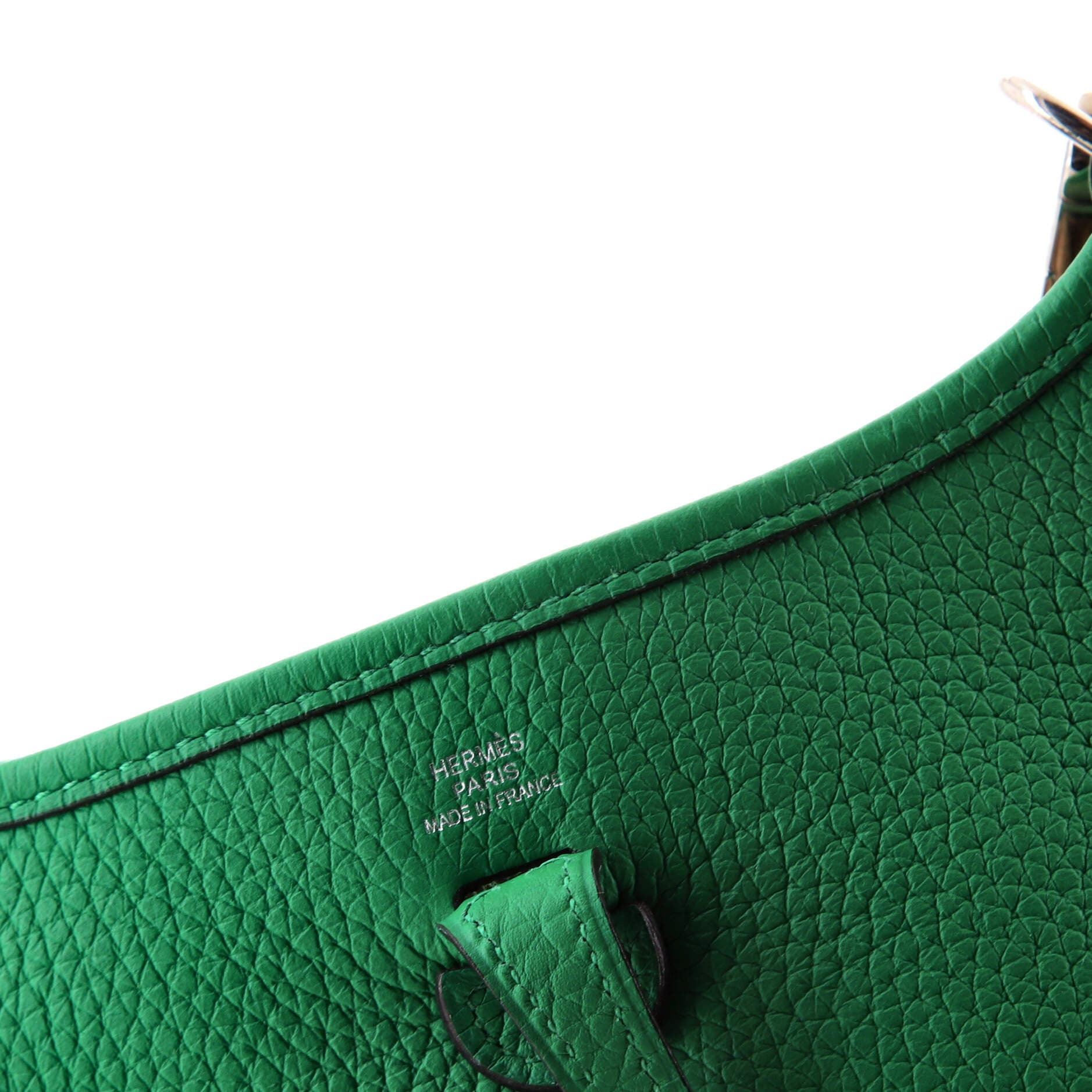 Pre-Owned Hermes Evelyne Bag Gen III Clemence TPM, Alternate, color, Green