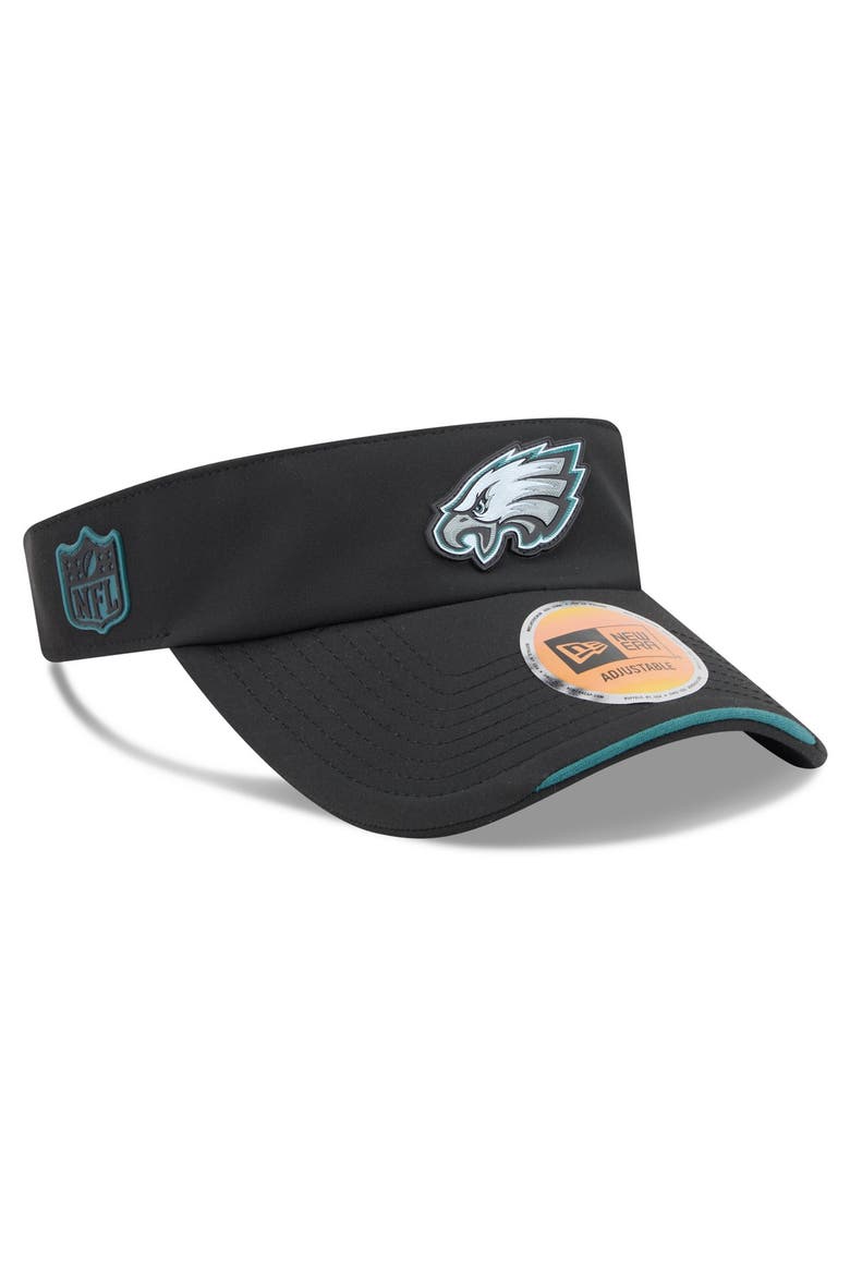 Men's New Era Black Philadelphia Eagles 2026 Sideline Adjustable Visor, Main, color, Black