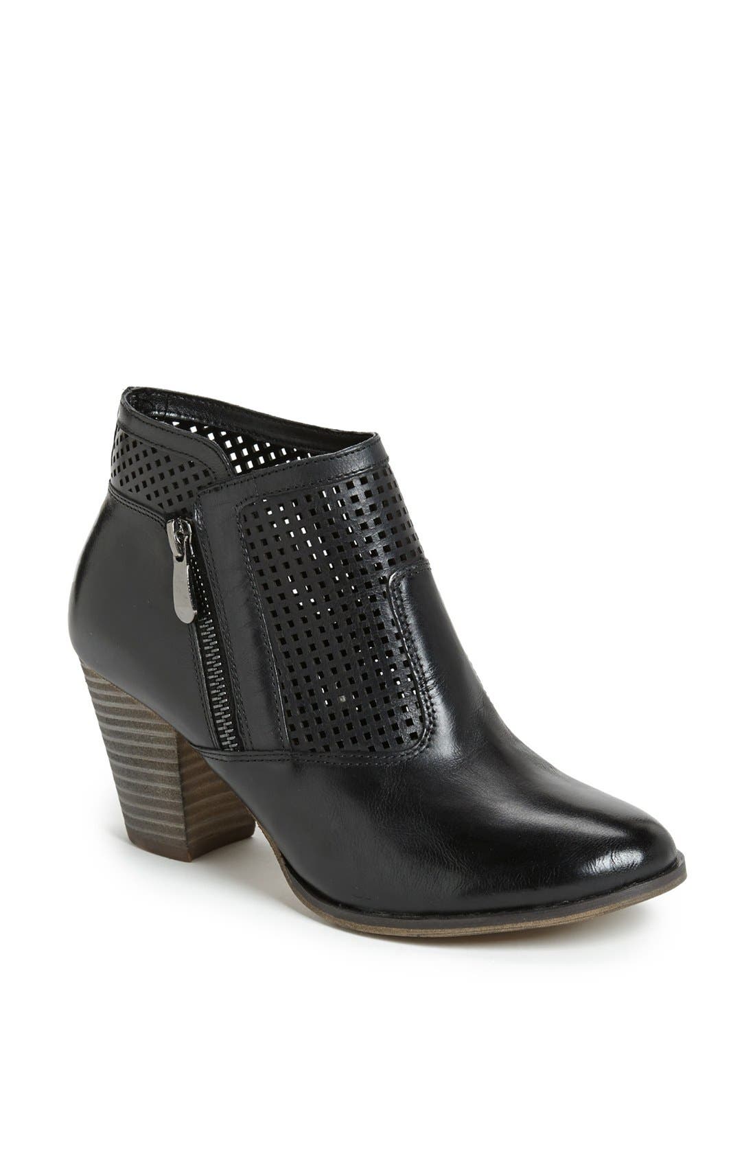 'Kona' Bootie, Main, color, BLACK LEATHER