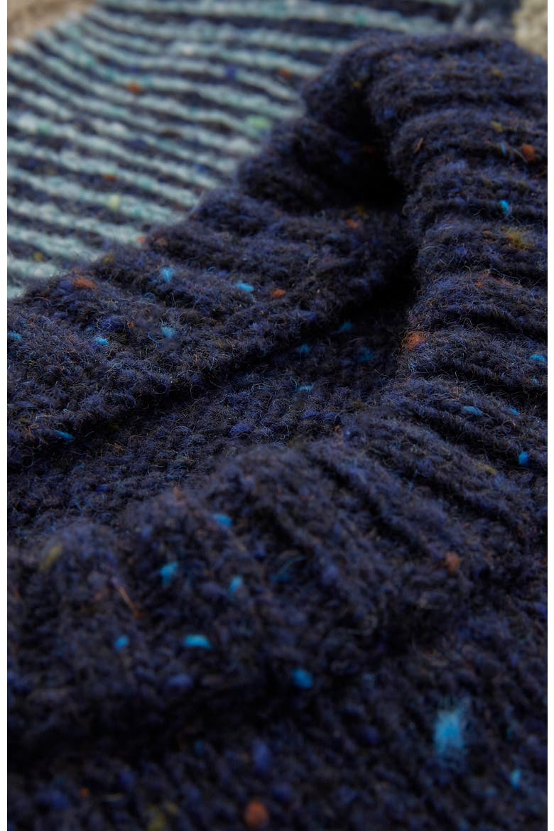 Statement Donegal Wool Sweater, Alternate, color, DARK NAVY