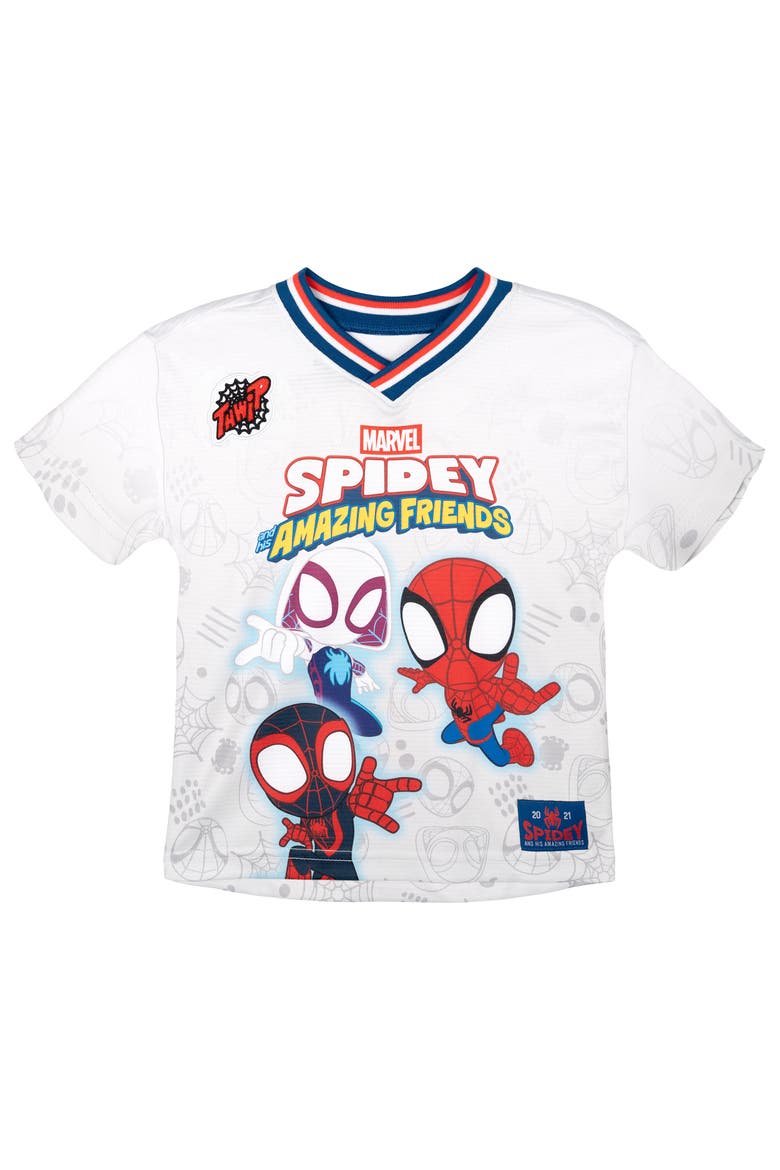 Spidey and His Amazing Friends Athletic T-Shirt, Main, color, Spidey Gray Red