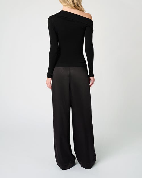 Weworewhat Silky Trouser Pant In Black