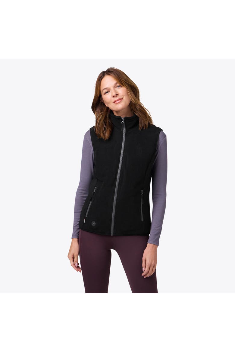 Trek Heated Fleece Vest, Main, color, Black