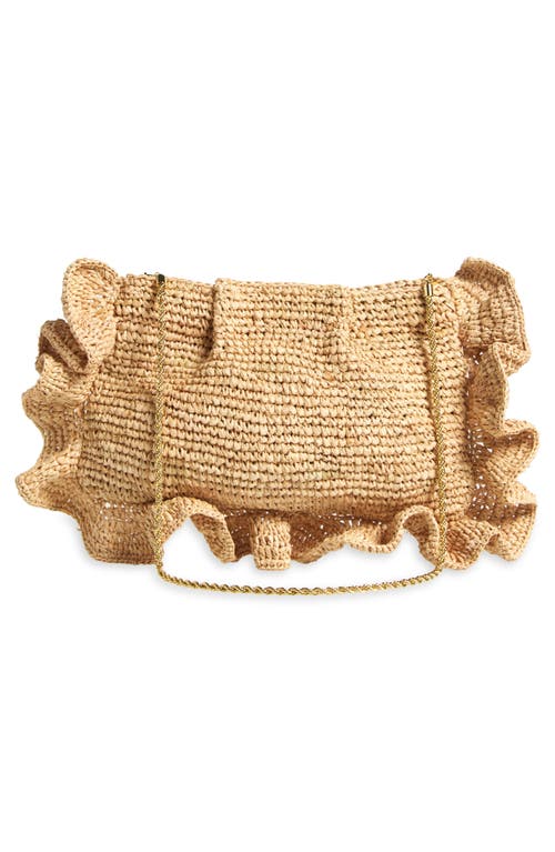 Loeffler Randall Mavis Ruffle Straw Clutch