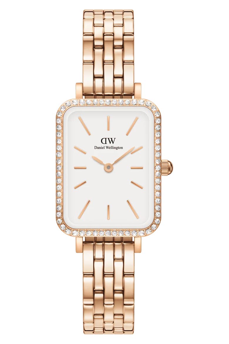 Quadro Bracelet Watch, 20mm x 26mm, Main, color, ROSE GOLD
