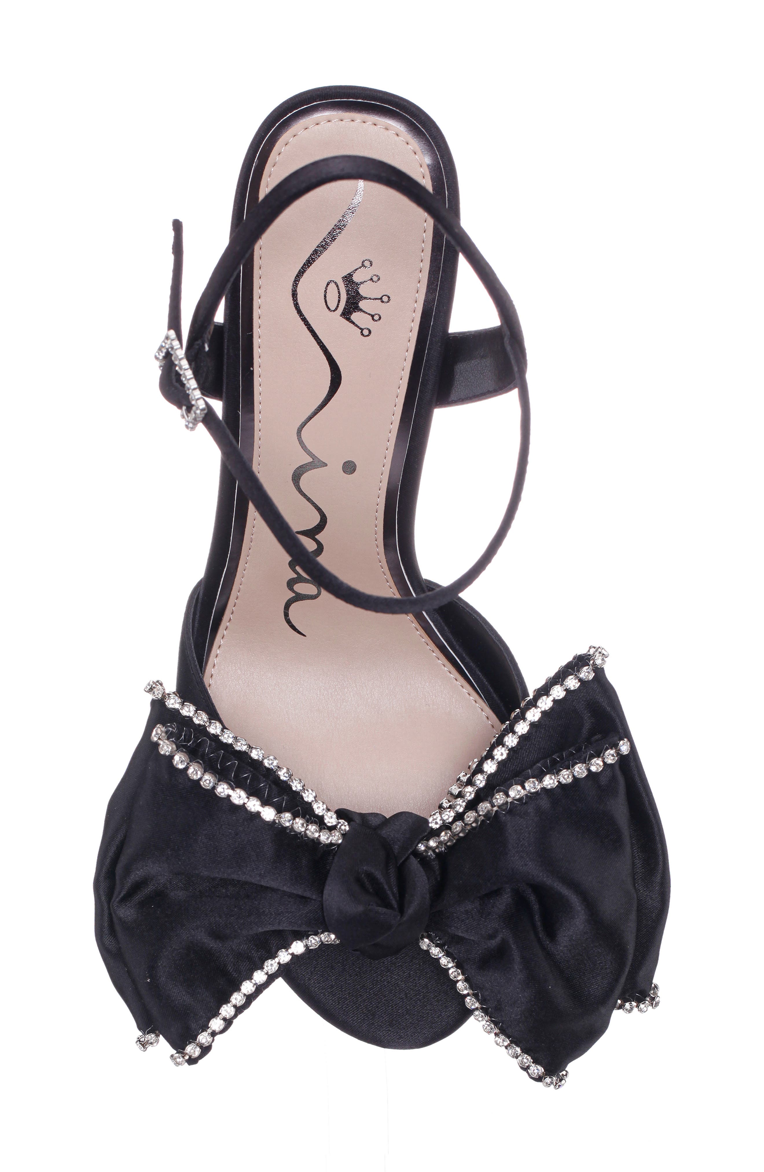 Nina Sarai Ankle Strap Platform Sandal, Alternate, color, Black