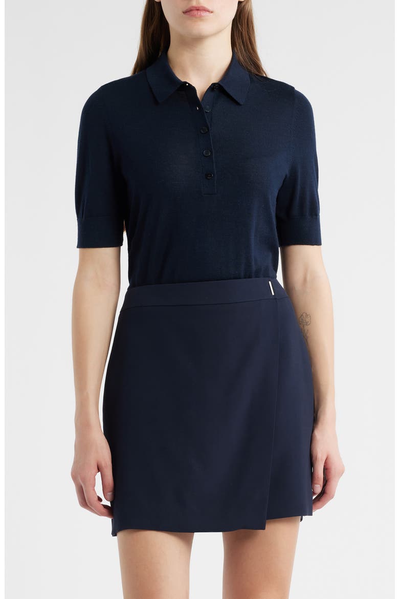 Fidenka Virgin Wool Polo Sweater, Main, color, DK BU