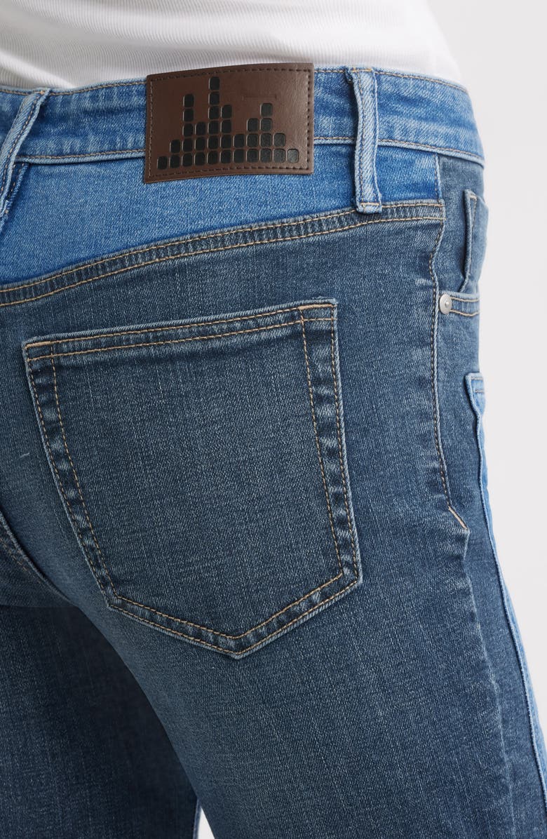 CITY BLUES Two-Tone High Waist Straight Leg Jeans, Alternate, color, Vintage Whisker