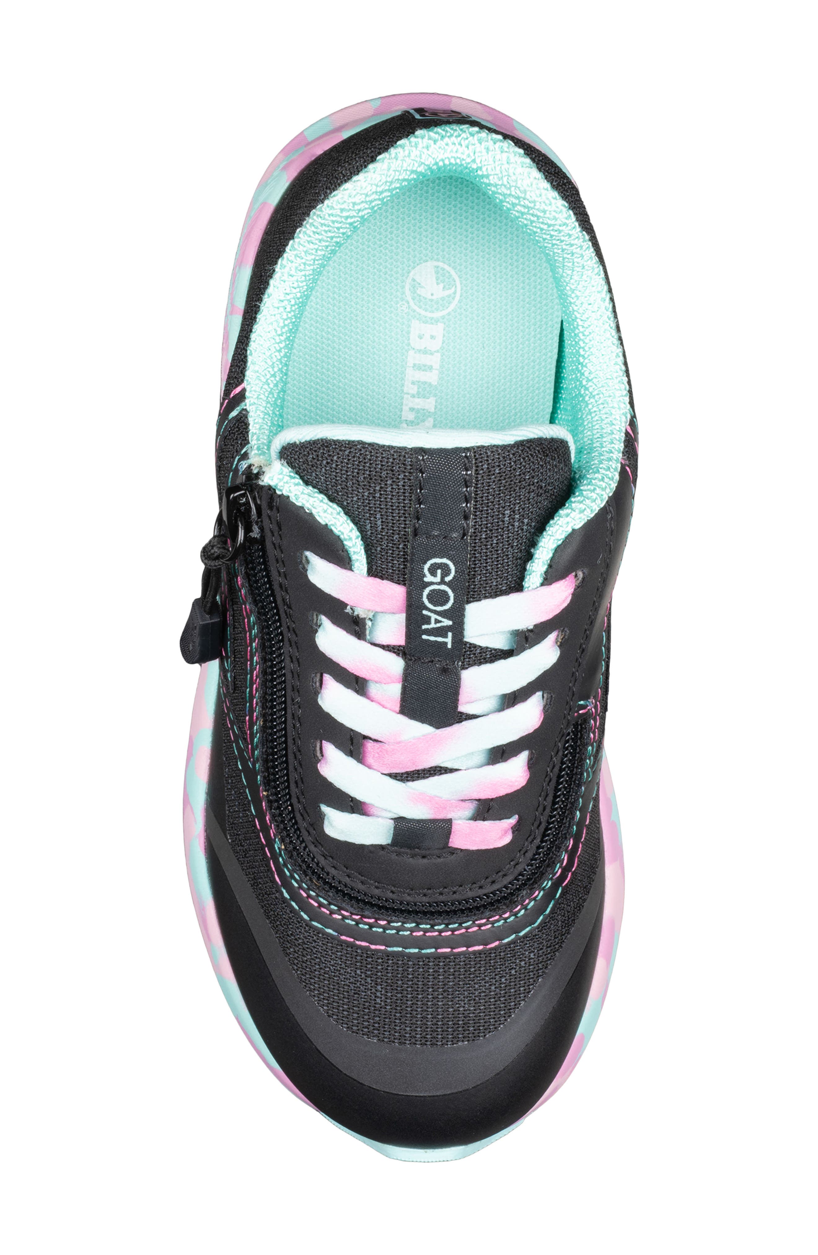 BILLY Footwear Kids' Zip Around Sneaker, Alternate, color, Midnight Mermaid Black